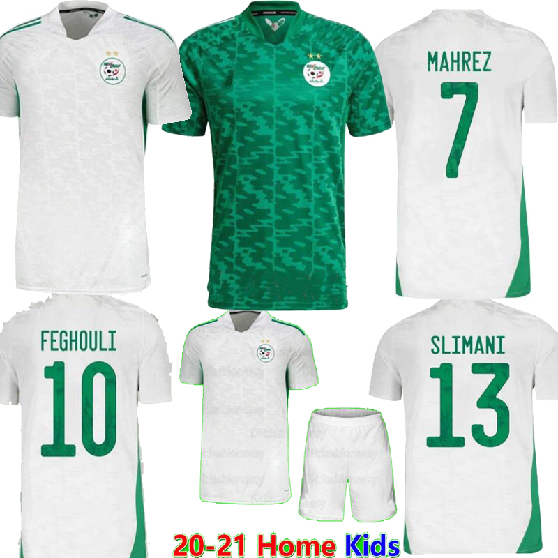 2021 2 stars Algeria home white away green Soccer Jersey Adult Kids kit MAHREZ FEGHOULI Football Athletics Uniforms shirts
2021 2 stars Algeria home white away green Soccer Jersey Adult Kids kit MAHREZ FEGHOULI Football Athletics Uniforms shirts