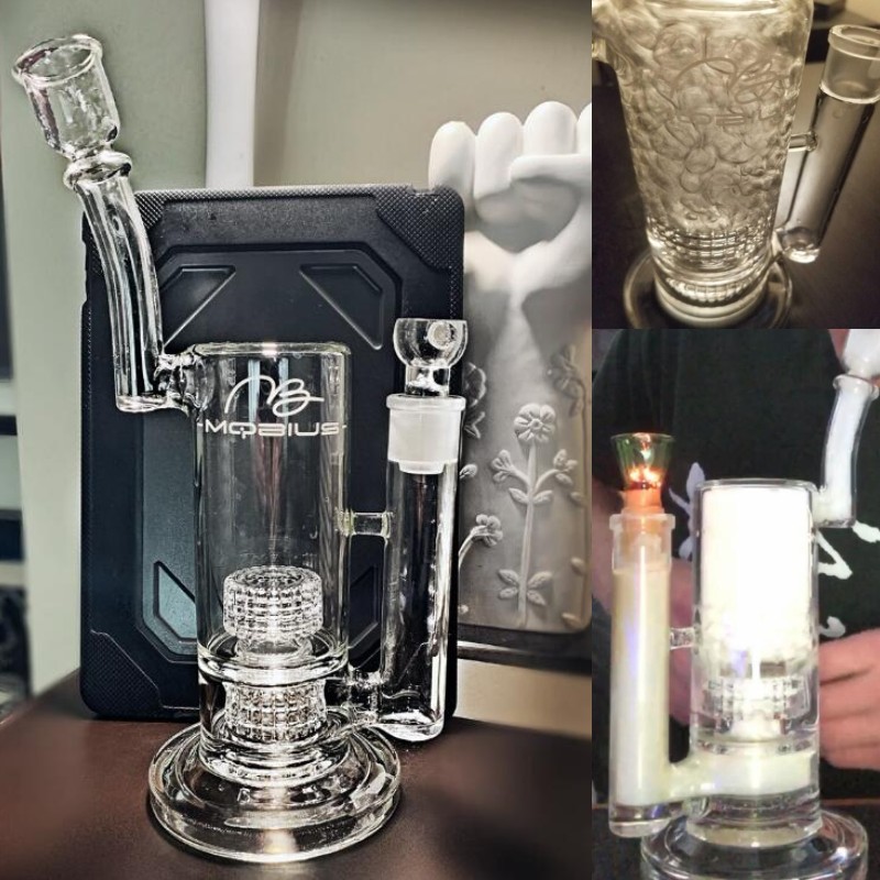 Mobius bong Hookahs birdcage tire six armtree honeycomb perc bubber water pipe rigs oil dab in heavy base and sturdy glass 14.4 mm male joint
Mobius bong Hookahs birdcage tire six armtree honeycomb perc bubber water pipe rigs oil dab in heavy base and sturdy glass 14.4 mm male joint