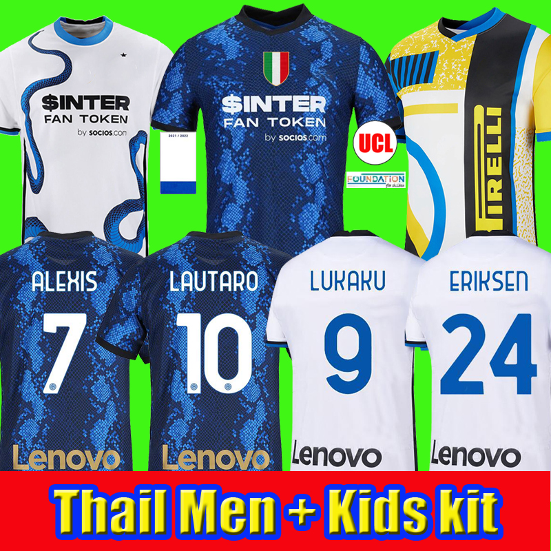INTER soccer jersey LUKAKU MILAN VIDAL BARELLA LAUTARO ERIKSEN RONALDO ALEXIS 21 22 football shirt 2021 2022 uniforms men + kids kit away 4th fourth, 2122 home
INTER soccer jersey LUKAKU MILAN VIDAL BARELLA LAUTARO ERIKSEN RONALDO ALEXIS 21 22 football shirt 2021 2022 uniforms men + kids kit away 4th fourth, 2122 home