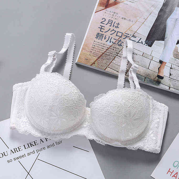 Lingerie Sexy Lady Bra Gather Adjustable Women's Seamless Underwear Push Up Bra Open Bra Intimates for Women Cup 1/2 Intimates 211217