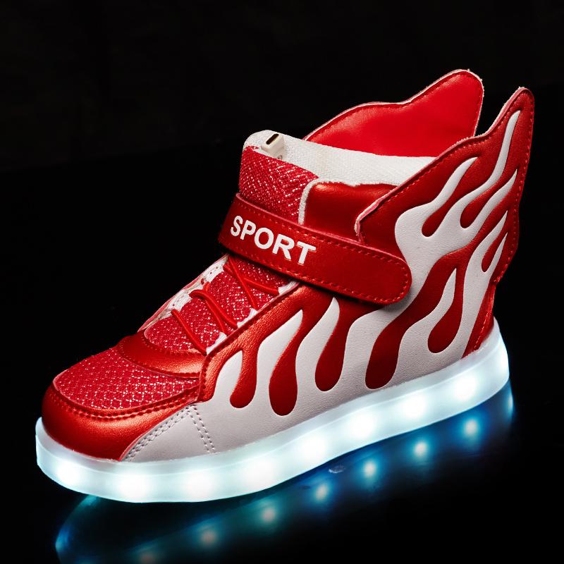 Kids LED Fire Lights Up Casual Shoes Children Skate USB Charging Boys Girls Glowing Sneaker Sneakers, Black;red
Kids LED Fire Lights Up Casual Shoes Children Skate USB Charging Boys Girls Glowing Sneaker Sneakers, Black;red