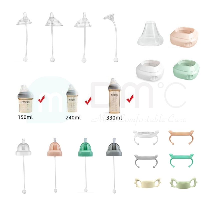 Hegen Baby Milk Feeding Bottle Accessories Cup Cover Replace Handle Ring Silicone Straw Duckbill Adapter Kids Learn to drink 211023 
Hegen Baby Milk Feeding Bottle Accessories Cup Cover Replace Handle Ring Silicone Straw Duckbill Adapter Kids Learn to drink 211023