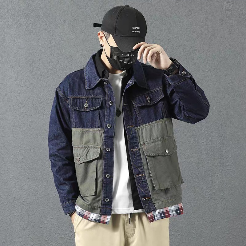 men's jackets spring autumn denim jacket male japanese letter print handsome loose wild young mens patchwork casual jean 8sf8, Black;brown
men's jackets spring autumn denim jacket male japanese letter print handsome loose wild young mens patchwork casual jean 8sf8, Black;brown
