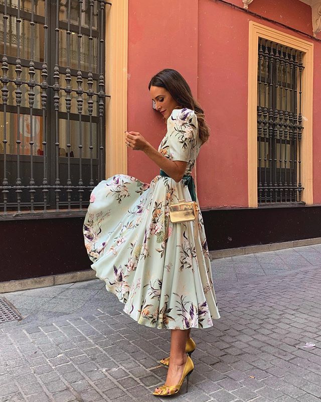 Women Dress Diagonal Collar Printed Bohemia Sexy Long Print Floral Maxi es Plus Size Beach es 210513