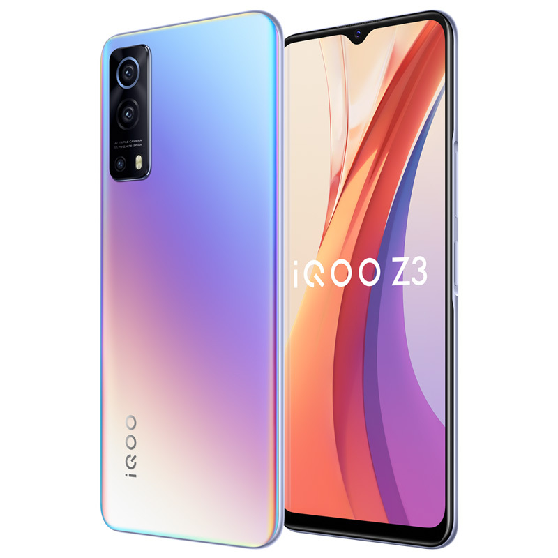 Original Vivo iQOO Z3 5G Mobile Phone 8GB RAM 128GB 256GB ROM Snapdragon 768G Octa Core Android 6.58 inches Full Screen 64MP 4400mAh Fingerprint ID Fa