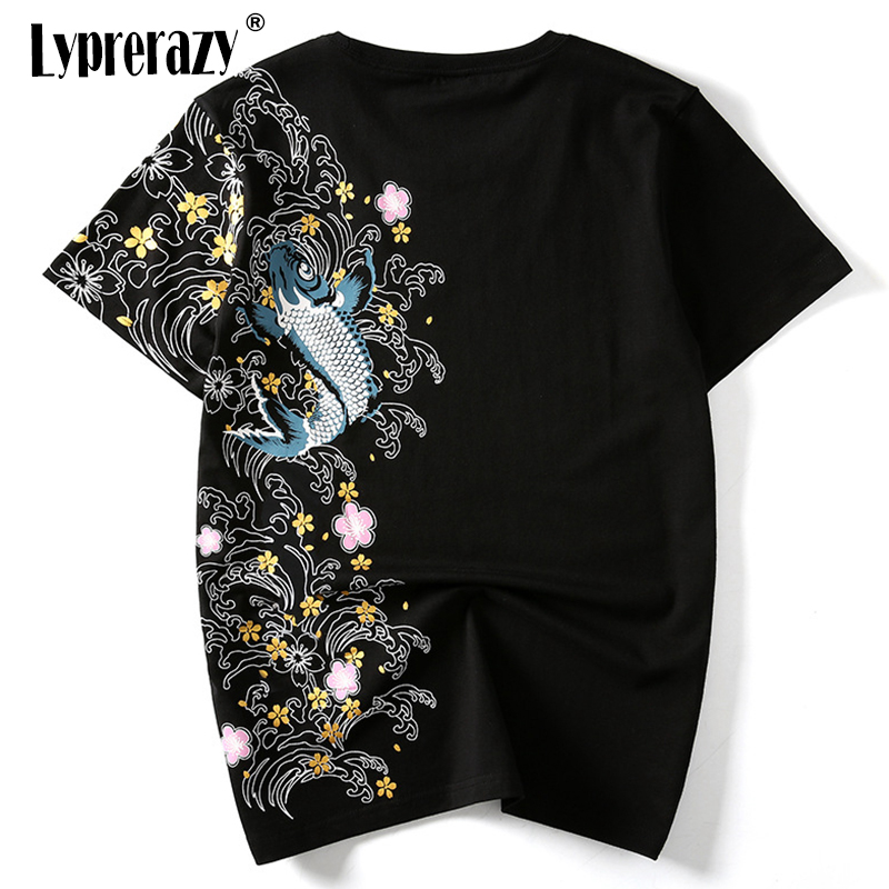 Print Japan Embroidery T-Shirt Koi Fish White Tops Tees Summer Harajuku Men Hip Hop Tshirt Streetwear
Print Japan Embroidery T-Shirt Koi Fish White Tops Tees Summer Harajuku Men Hip Hop Tshirt Streetwear