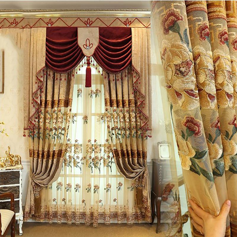 Curtain & Drapes Luxury Embroidered Chenille Curtains For Living Room Bedroom Floor Door French Windows Backdrop Rome European Valance
Curtain & Drapes Luxury Embroidered Chenille Curtains For Living Room Bedroom Floor Door French Windows Backdrop Rome European Valance