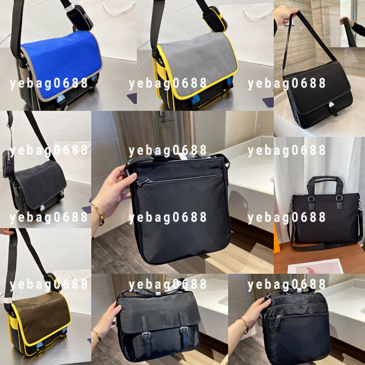 Luxury Designers Mens and Women's Cross body Bags Messenger Handbag Briefcase Shoulder Belt Waist Bum bag Backpack Purses Top Quality Unisex Pockets Triangle Nylon, Customize