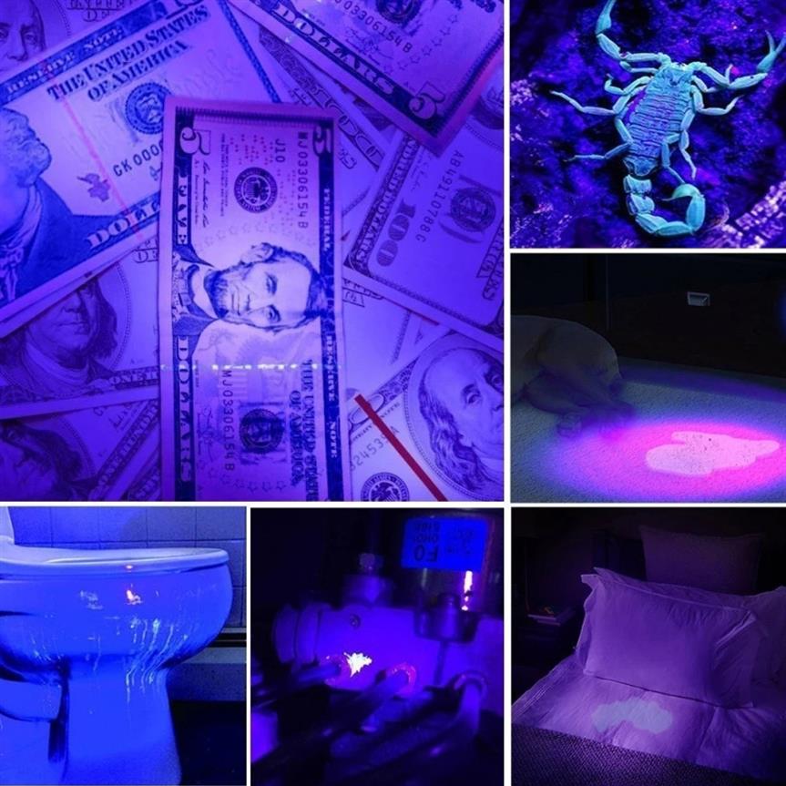 Mini 21 LED Blacklight Invisible Marker Flashlight UV Ultra Violet Torch Lamp Flashlights Lamps a02