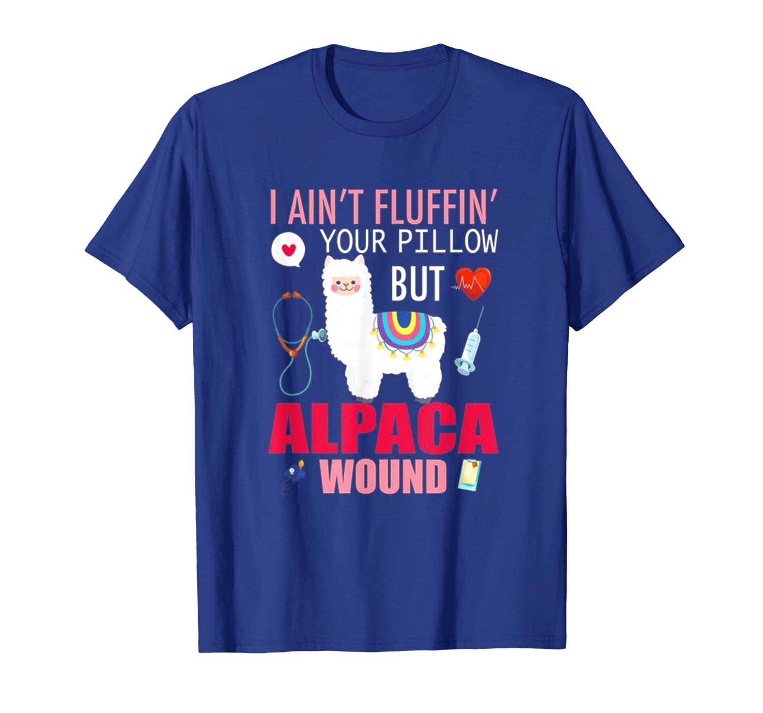i ain't fluffin' your pillow but alpaca wound nurse t-shirt, White;black
i ain't fluffin' your pillow but alpaca wound nurse t-shirt, White;black