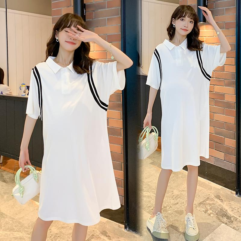 Maternity Dresses 37702# Dress Summer Neck Korean Style Loose A Line Pregnant Women Plus Size Mom, Black 
Maternity Dresses 37702# Dress Summer Neck Korean Style Loose A Line Pregnant Women Plus Size Mom, Black
