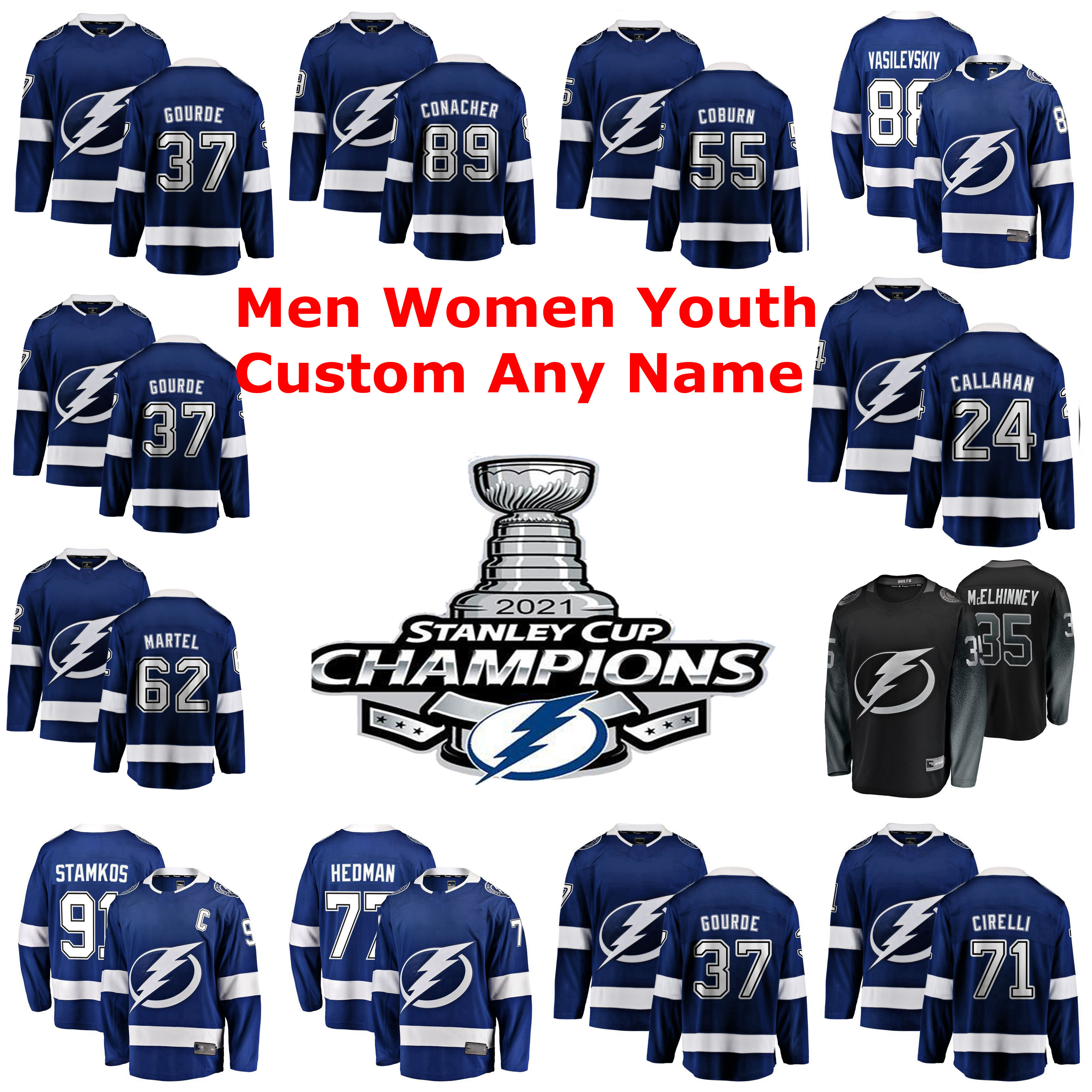 2021 Stanley Cup Final Champions Tampa Bay Lightning Hockey Jerseys Victor Hedman Jersey Andrei Vasilevskiy Nikita Kucherov Brayden Point Me, Black;red
2021 Stanley Cup Final Champions Tampa Bay Lightning Hockey Jerseys Victor Hedman Jersey Andrei Vasilevskiy Nikita Kucherov Brayden Point Me, Black;red