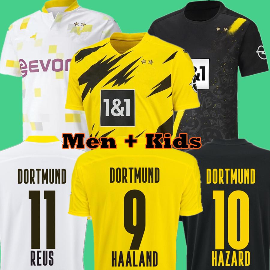 HAALAND REUS Borussia 20 21 dortmund soccer jersey 2021 football shirts HAZARD SANCHO HUMMELS BRANDT men + kids kit maillot de foot, Black;yellow
HAALAND REUS Borussia 20 21 dortmund soccer jersey 2021 football shirts HAZARD SANCHO HUMMELS BRANDT men + kids kit maillot de foot, Black;yellow