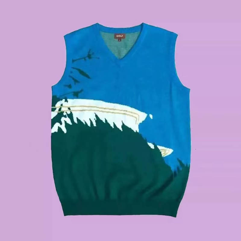 Men's Vests Golf wang gelato nightgown waistcoat male and female vest knitted-out fashionably green mountain paint 5DHH, 1# shoe box
Men's Vests Golf wang gelato nightgown waistcoat male and female vest knitted-out fashionably green mountain paint 5DHH, 1# shoe box