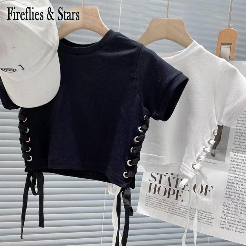 T-shirts Summer Girls T Shirt Baby Tee Kids Crop Top Children Streetwear Clothes Fashion Solid Side Rivet Lacing 4 To 13 Yrs, Blue
T-shirts Summer Girls T Shirt Baby Tee Kids Crop Top Children Streetwear Clothes Fashion Solid Side Rivet Lacing 4 To 13 Yrs, Blue