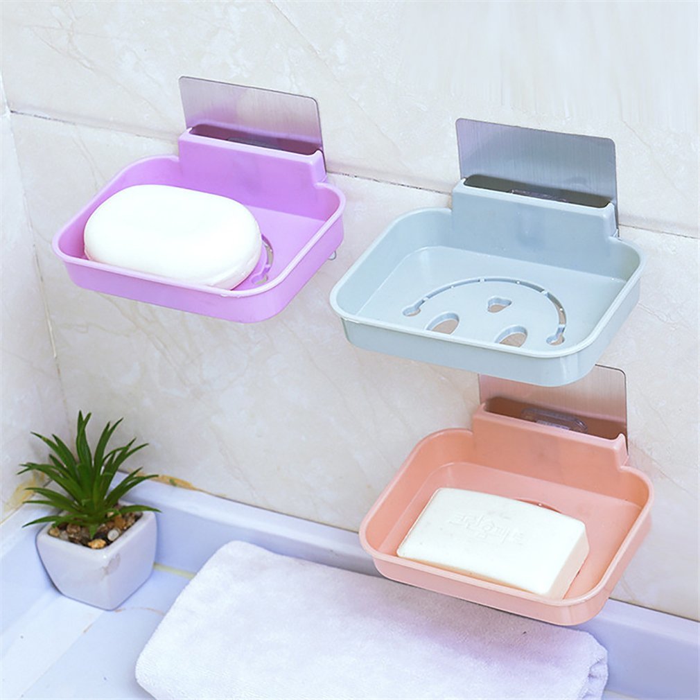 Moderate Modern Home Bathroom Soap Holder Rack Strong Type Zuignap Soap Mand Lade Organizer Dropshipping