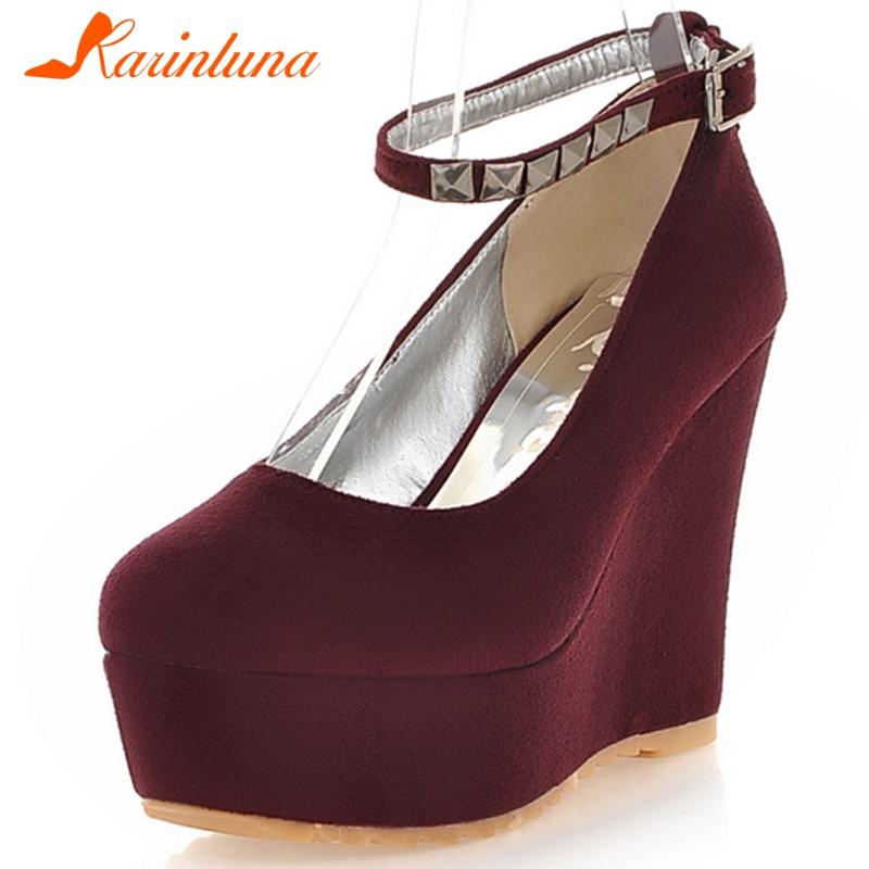 Dress Shoes KARIN 34-43 Brand Ladies 2021 Party Office Pumps Fashion Rivet Platform Women Wedges High Heels Woman, Black
Dress Shoes KARIN 34-43 Brand Ladies 2021 Party Office Pumps Fashion Rivet Platform Women Wedges High Heels Woman, Black