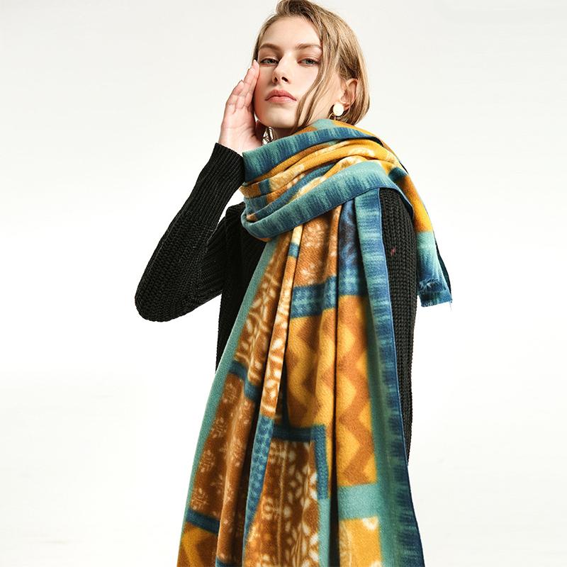 Hats, Scarves & Gloves Sets Fashion All-match Winter Thickened Warm Cashmere Geometric Stitching Ladies Scarf
Hats, Scarves & Gloves Sets Fashion All-match Winter Thickened Warm Cashmere Geometric Stitching Ladies Scarf