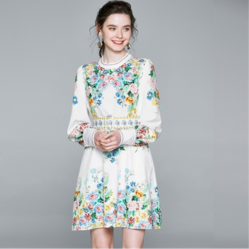 Runway Elegant Floral Print Beading Party Dinner Dress Vintage Lantern Sleeve Flowers Short With Belt Plus Size 2XL 210525, White
Runway Elegant Floral Print Beading Party Dinner Dress Vintage Lantern Sleeve Flowers Short With Belt Plus Size 2XL 210525, White