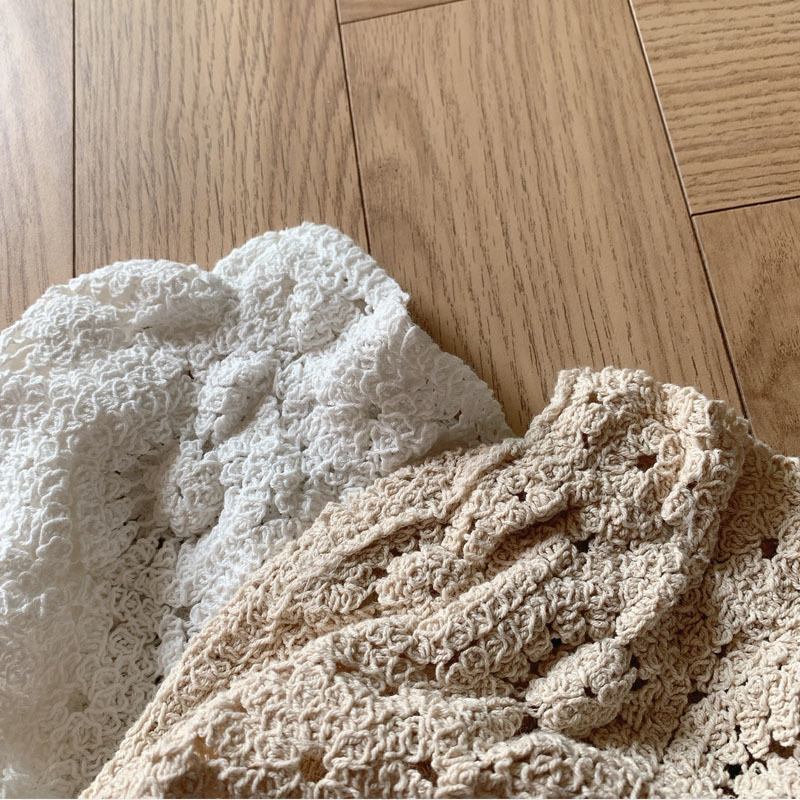 Korean Fashion Clothing Vintage Summer Tops Women Puff Sleeve Hollow Out Shirt Female Retro Perspective Lace Blouse 9591 210506