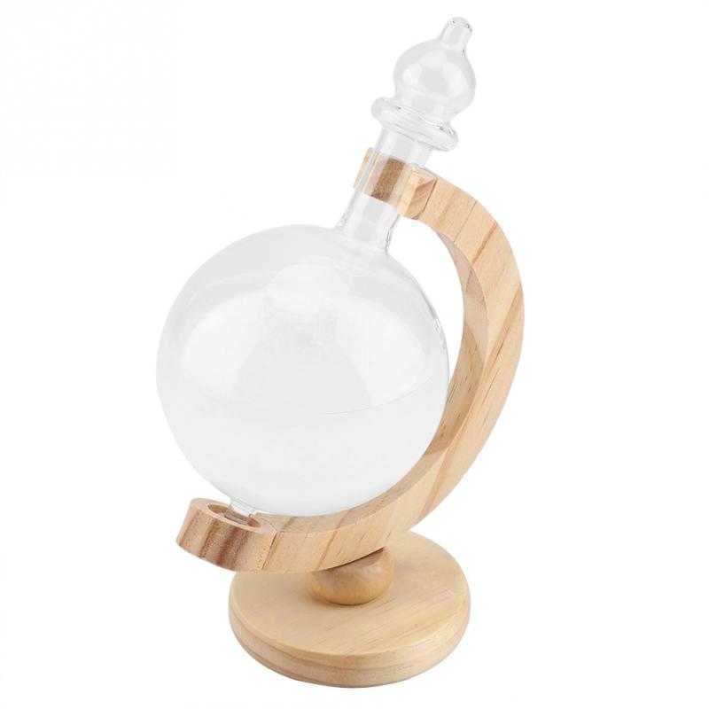 Desktop Weather Station Weather Predictor Transparent Ball Storm Glass Creative Globe-Shaped Storm Glass Bottle Home Decor 210811