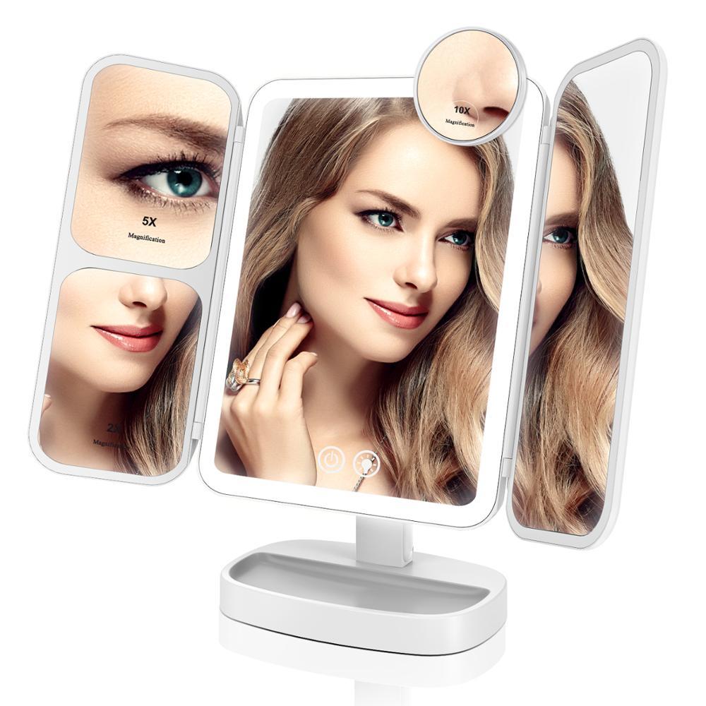 EASEHOLD 2x/5x/10x Magnifying Makeup Mirror Vanity 66 LEDs Rechargeable 3 Color Modes Adjustable 180 and 90 Degree Rotation
EASEHOLD 2x/5x/10x Magnifying Makeup Mirror Vanity 66 LEDs Rechargeable 3 Color Modes Adjustable 180 and 90 Degree Rotation
