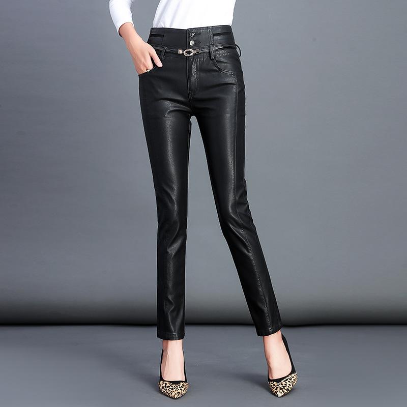 Women's Pants & Capris Woman High Waist Faux Leather Leggings Female Black Thick Fitness PU Push Slim Ladies Casual A147, Black;white
Women's Pants & Capris Woman High Waist Faux Leather Leggings Female Black Thick Fitness PU Push Slim Ladies Casual A147, Black;white