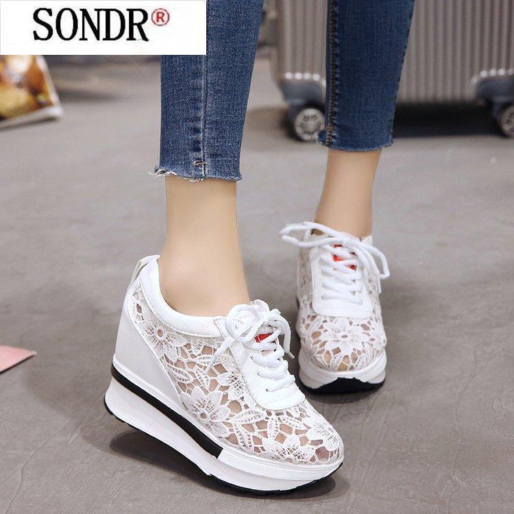 Summer Women Shoes Wedge Mesh Lace Up Joker Small White Breathable Thick Bottom Platform Casual Sneaker Dress, Black
Summer Women Shoes Wedge Mesh Lace Up Joker Small White Breathable Thick Bottom Platform Casual Sneaker Dress, Black