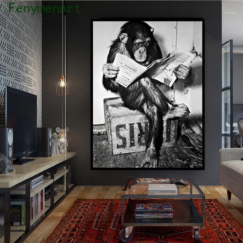 Paintings Funny Monkey Business Canvas Painting Reading Spaper Poster And Print Black White Art Picture Washroom Restroom Decor
Paintings Funny Monkey Business Canvas Painting Reading Spaper Poster And Print Black White Art Picture Washroom Restroom Decor