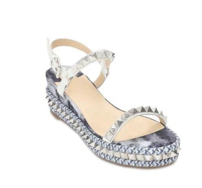 Summer Season Ladies Gladiator Sandal Cataclou wedge pyraclou leather studs Sandals Ankle Strap High Heels Women Red Bottom Pumps Wedges
Summer Season Ladies Gladiator Sandal Cataclou wedge pyraclou leather studs Sandals Ankle Strap High Heels Women Red Bottom Pumps Wedges
