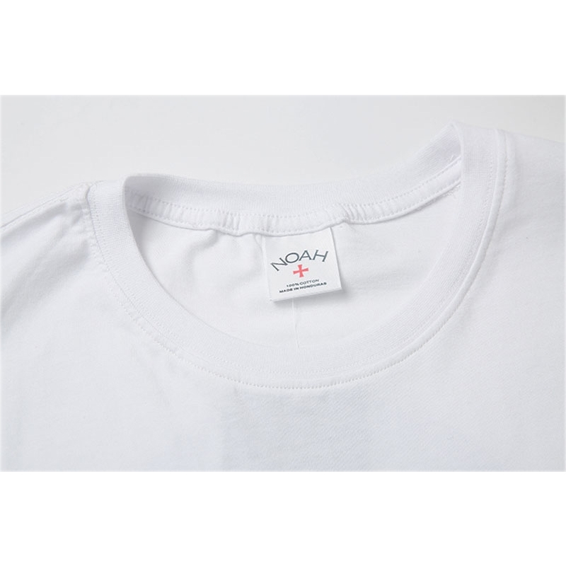 NOAH High Street Fashion Rainbow T Shirt Men Women Lovers Casual Colored Letters Top Ees Round-neck T-shirts 210420