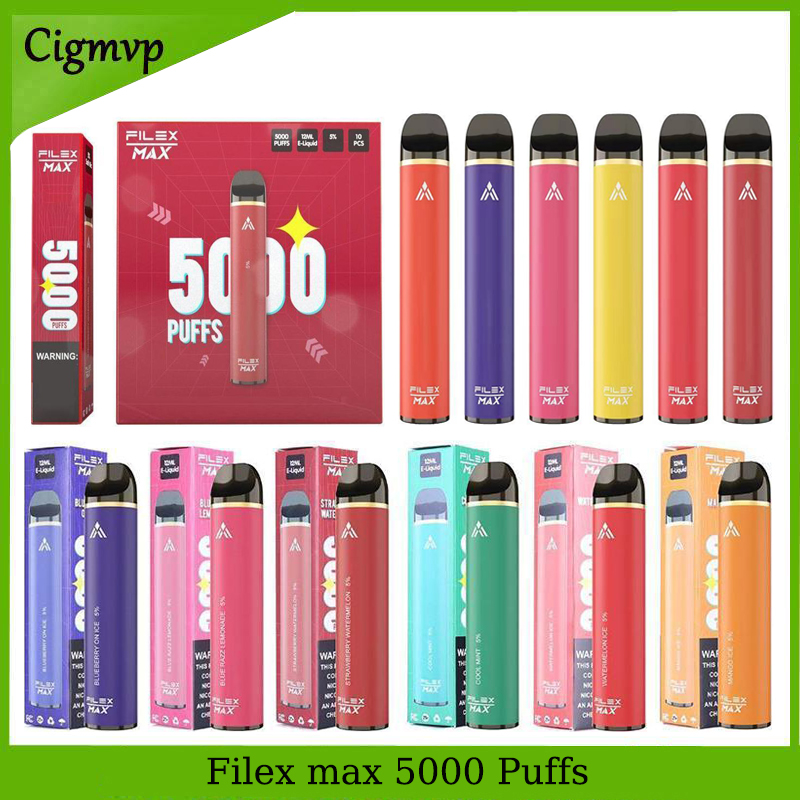100% Authentic Filex Max E cigarette 5000 puffs 12 color Rechargeable Disposable kit Device 950mAh Battery 12ml Price With security code Vape Pens
100% Authentic Filex Max E cigarette 5000 puffs 12 color Rechargeable Disposable kit Device 950mAh Battery 12ml Price With security code Vape Pens