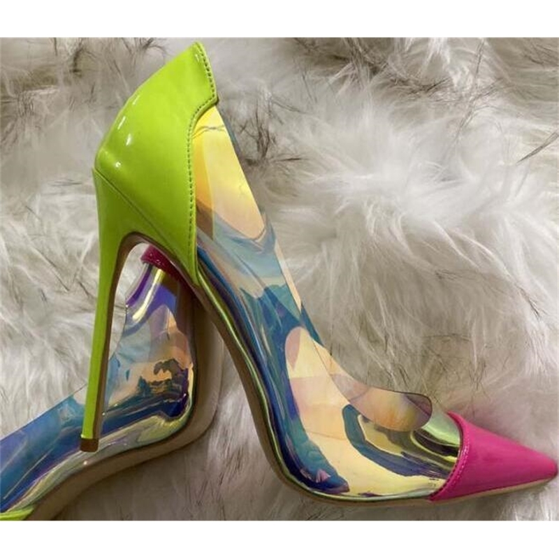 Slippers Tamanho grande nova mulher moda transparente pvc rebites dedo do pé apontado saltos bombas deslizamento em finos sexy vestido de U9DL, 1# shoe box
Slippers Tamanho grande nova mulher moda transparente pvc rebites dedo do pé apontado saltos bombas deslizamento em finos sexy vestido de U9DL, 1# shoe box