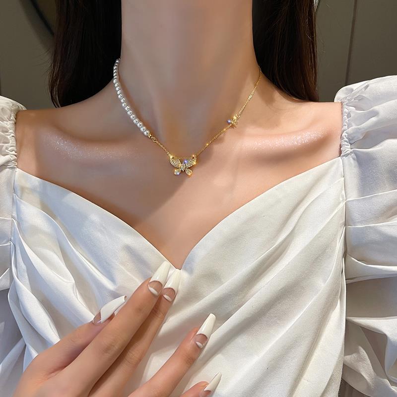 Pendant Necklaces Korea Pearl Butterfly Necklace 2021 Chain Stainless Steel For Women Large Neck Female Pendants And Chains Fashion
Pendant Necklaces Korea Pearl Butterfly Necklace 2021 Chain Stainless Steel For Women Large Neck Female Pendants And Chains Fashion