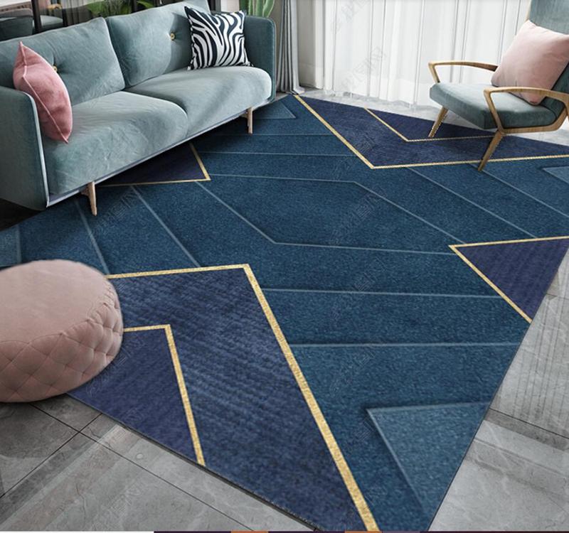 Carpets Modern Minimalist Nordic Fashion Blue Gilding Geometric Carpet Floor Mat Study And Bedroom Room Coffee Table Area Rug Large, Lanxi no. 12
Carpets Modern Minimalist Nordic Fashion Blue Gilding Geometric Carpet Floor Mat Study And Bedroom Room Coffee Table Area Rug Large, Lanxi no. 12