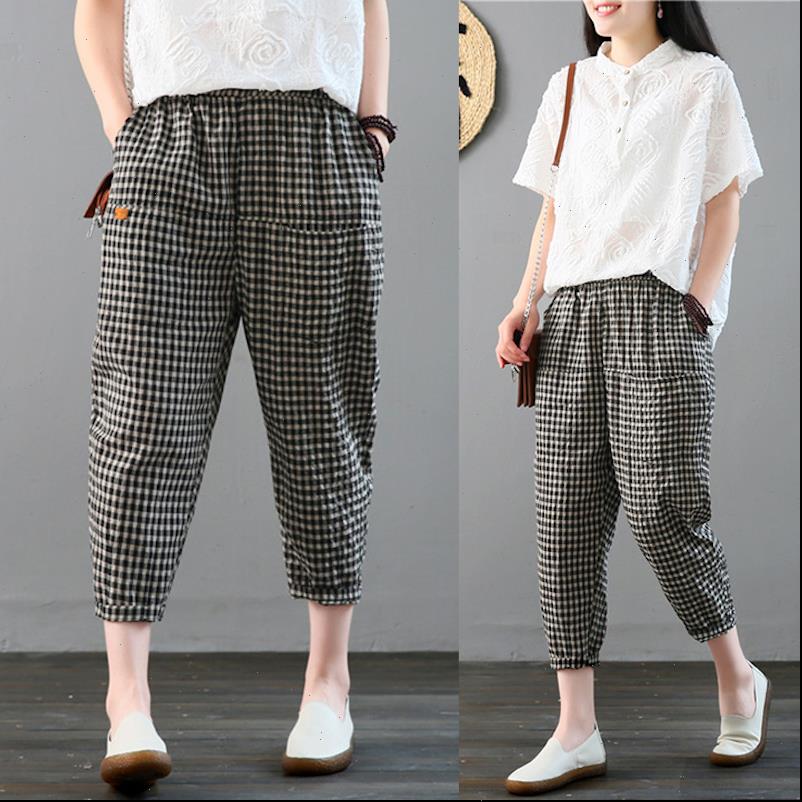 spring summer fashion women capris japan style elastic waist cotton linen plaided ankle length harem pants office lady casual trousers, Black;white
spring summer fashion women capris japan style elastic waist cotton linen plaided ankle length harem pants office lady casual trousers, Black;white