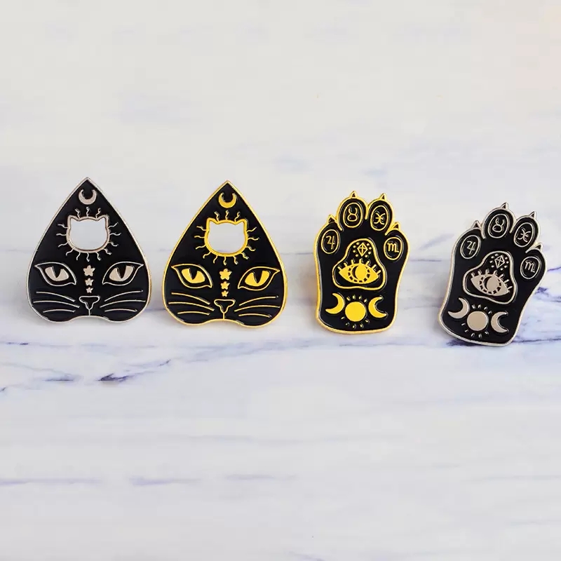 Witchcat Black cat paw Star moon eye Witch craft Magic Course Enamel Pins Gold silver brooch Badge Denim coat Jewelry Gifts, Mixed colors
Witchcat Black cat paw Star moon eye Witch craft Magic Course Enamel Pins Gold silver brooch Badge Denim coat Jewelry Gifts, Mixed colors