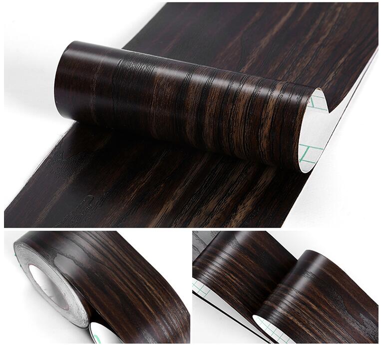 wall stickers waterproof self-adhesive PVC skirting waist line marble pattern wood grain tile door frame wallpaper