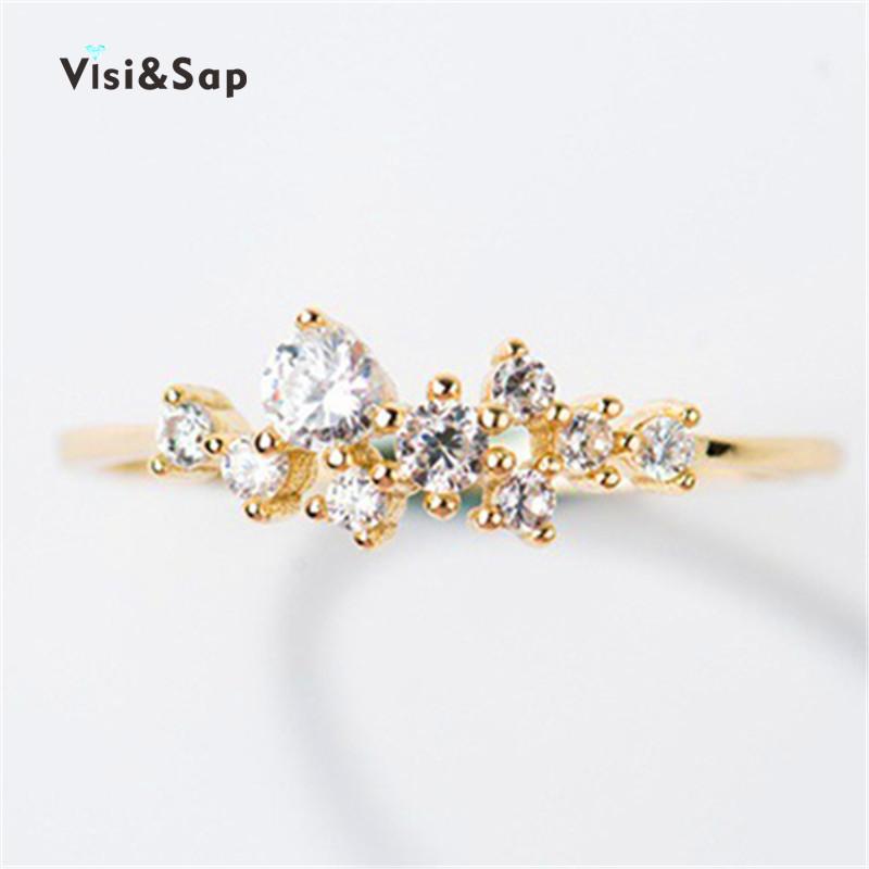 Wedding Rings Visisap Korea Style Fine Finger For Women Gold Color Ring Elegant Lady Accessories Drop Jewelry B2466
Wedding Rings Visisap Korea Style Fine Finger For Women Gold Color Ring Elegant Lady Accessories Drop Jewelry B2466
