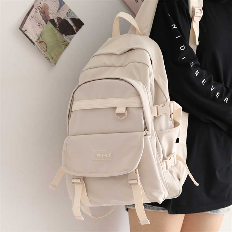 Solid Color Female Backpack for Girls Korean Large-capacity School Bag for Teenage Girl Boy Students School Backpack College 211029, Without toy
Solid Color Female Backpack for Girls Korean Large-capacity School Bag for Teenage Girl Boy Students School Backpack College 211029, Without toy