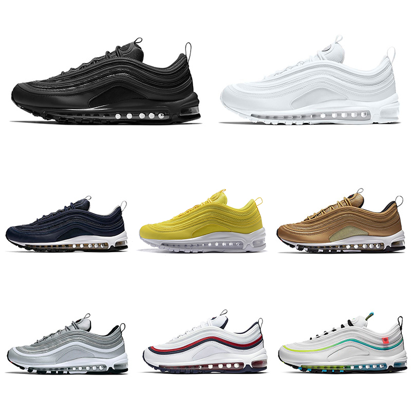 97 mens running shoes triple black white 97s silver throwback future bred game royal men women sports sneakers
97 mens running shoes triple black white 97s silver throwback future bred game royal men women sports sneakers
