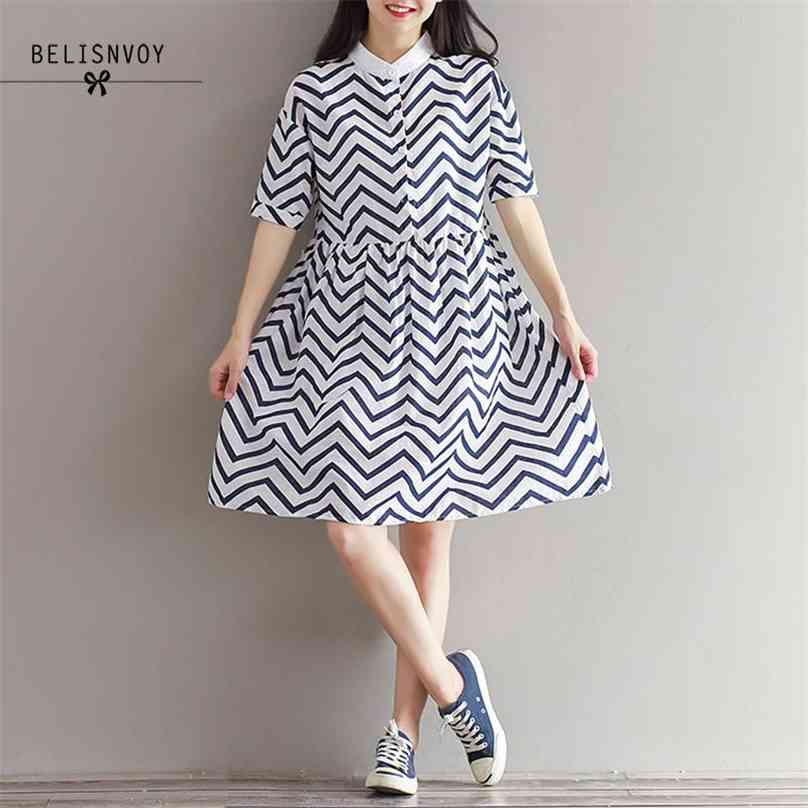 Summer Women Dress Japanese Mori Girl Stand Collar Wave Printed Loose Vestidos Femininos Vintage Cotton Linen Cute 210520, Photo color
Summer Women Dress Japanese Mori Girl Stand Collar Wave Printed Loose Vestidos Femininos Vintage Cotton Linen Cute 210520, Photo color