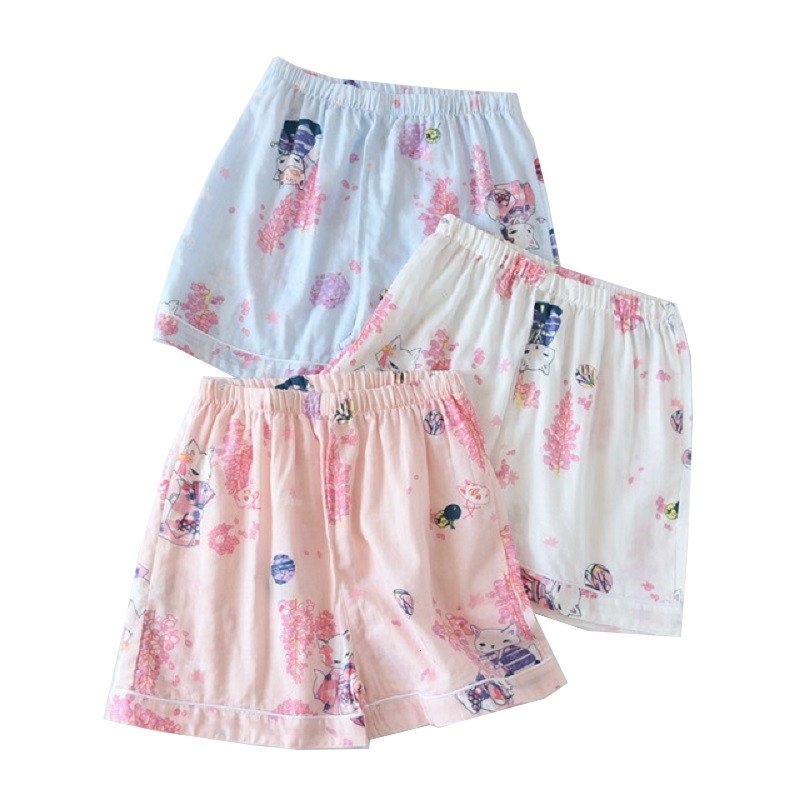 Women's Sleepwear 2021 Spring Summer New Ladies Soft Cute Cartoon Printed Sleep Bottom Loose Gauze Cotton Shorts Women Large Size, White
Women's Sleepwear 2021 Spring Summer New Ladies Soft Cute Cartoon Printed Sleep Bottom Loose Gauze Cotton Shorts Women Large Size, White