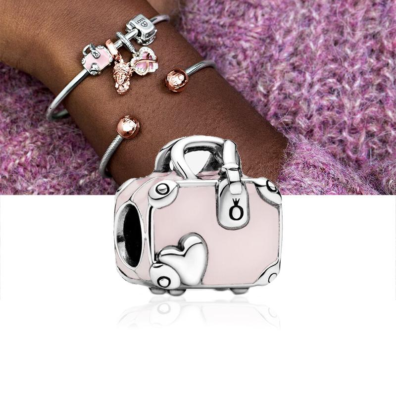 Other 2022 925 Sterling Silver Pink Travel Bag Charm Fit Bracelet Bangle For Women Jewellery Gift
Other 2022 925 Sterling Silver Pink Travel Bag Charm Fit Bracelet Bangle For Women Jewellery Gift