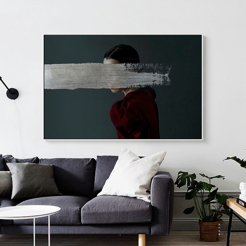 Woman Pigment Poster Abstract Canvas Prints Wall Art For Living Room Home Decor Wall Painting Indoor Decoration Portrait No Face