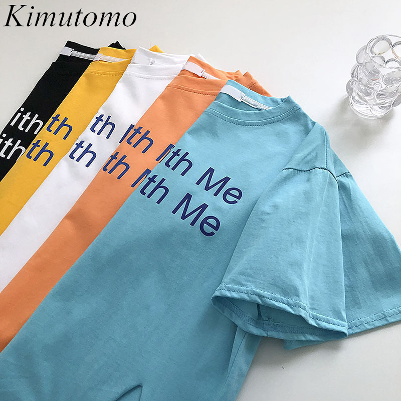 Kimutomo Letter Print T-shirt Women O-neck Short Sleeve Clothing Summer Korean Fashion Ladies Split Loose Tops Casual 210521, Yellow
Kimutomo Letter Print T-shirt Women O-neck Short Sleeve Clothing Summer Korean Fashion Ladies Split Loose Tops Casual 210521, Yellow