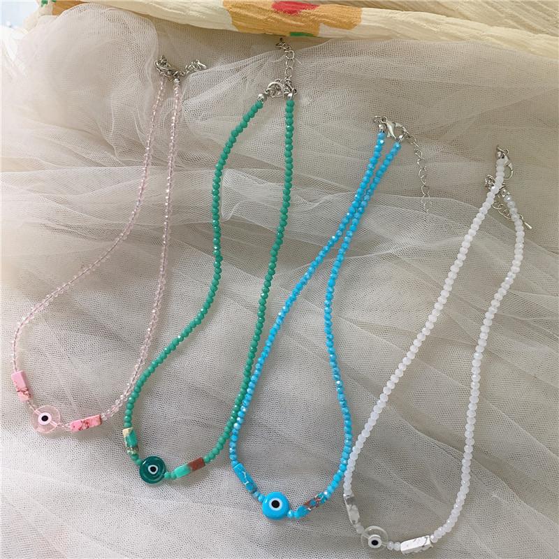 Chains Bohemian Colorful Resin Acrylic Geometric Crystal Stone Eyes Handmade Beaded Necklace For Women Summer Beach Party Jewelry, Silver
Chains Bohemian Colorful Resin Acrylic Geometric Crystal Stone Eyes Handmade Beaded Necklace For Women Summer Beach Party Jewelry, Silver