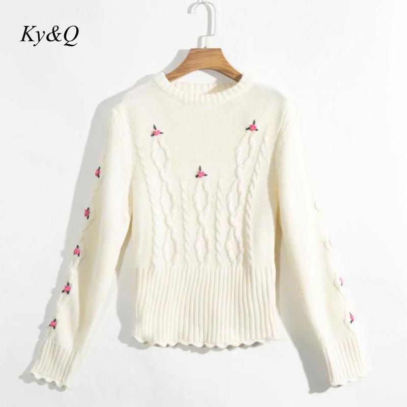 Women's Sweaters 2021 Autumn Winter Fashion Brand Design European Round Neck Small Flower Knit Sweater, Red
Women's Sweaters 2021 Autumn Winter Fashion Brand Design European Round Neck Small Flower Knit Sweater, Red