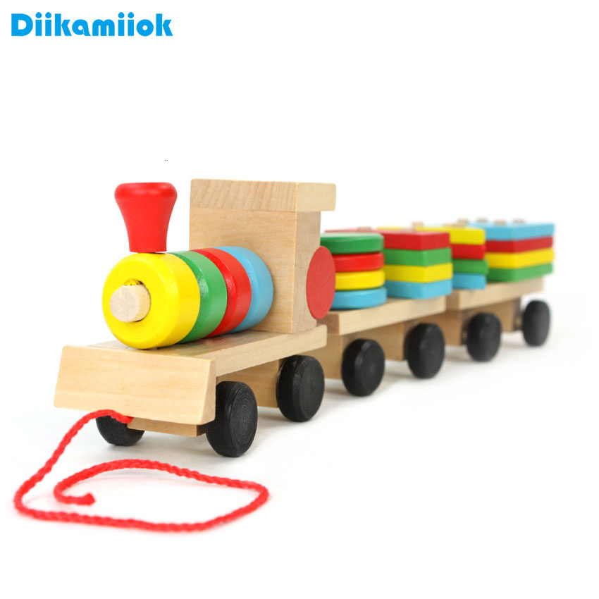 Children Learning Educational Toys Geometric Shape Wooden Building Blocks Wood Three Small Trains Rope Traction Toy Kids Gift 1020
Children Learning Educational Toys Geometric Shape Wooden Building Blocks Wood Three Small Trains Rope Traction Toy Kids Gift 1020