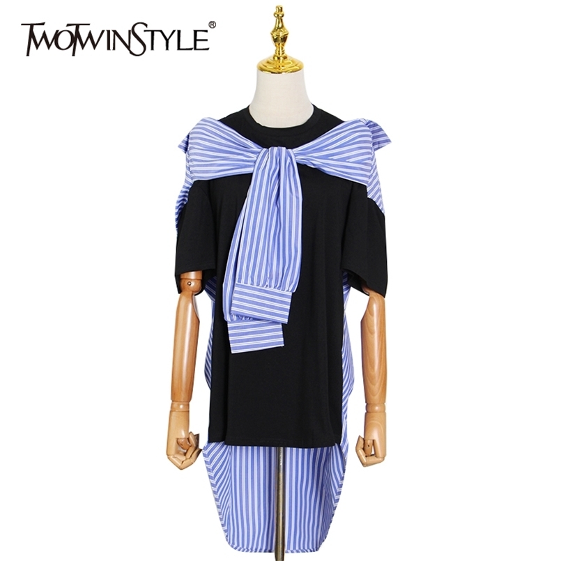 Loose Patchwork Hit Color Shirt For Women Lapel Short Sleeve Striped Casual Blouse Female Fashion Clothing 210524, Black
Loose Patchwork Hit Color Shirt For Women Lapel Short Sleeve Striped Casual Blouse Female Fashion Clothing 210524, Black